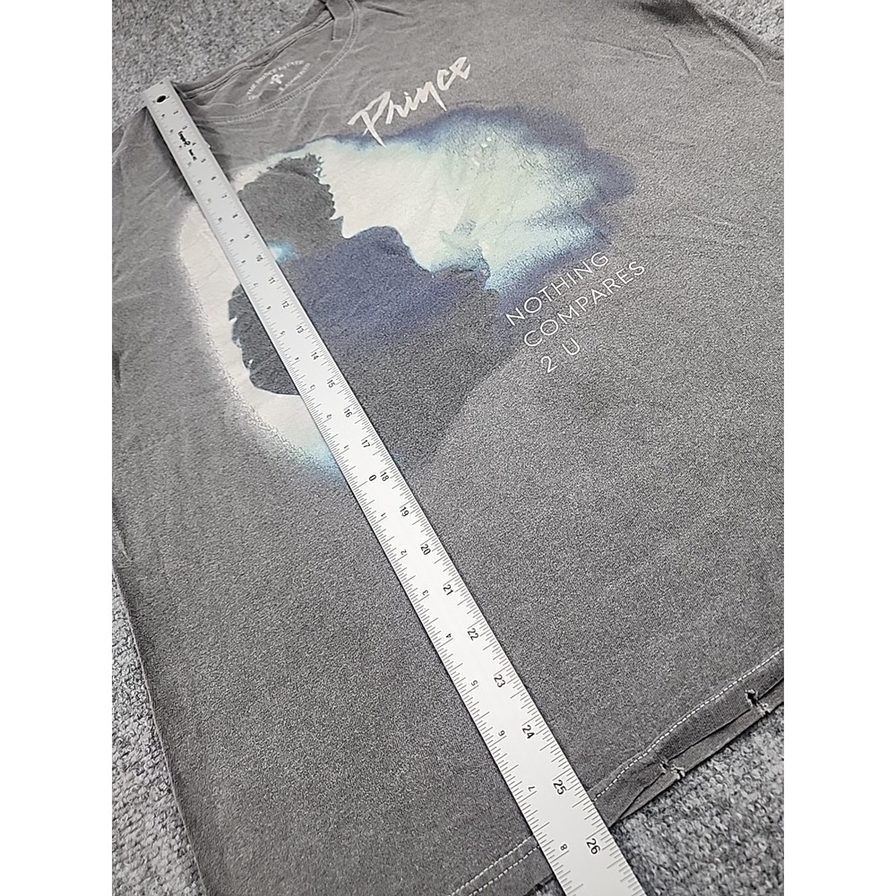 Prince‎ Nothing Compares 2 U Shirt M L Tattered Trashed Distressed Gray Concert - Picture 4 of 8